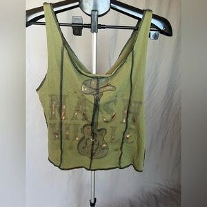 Buckle Olive Graphic Tank Top